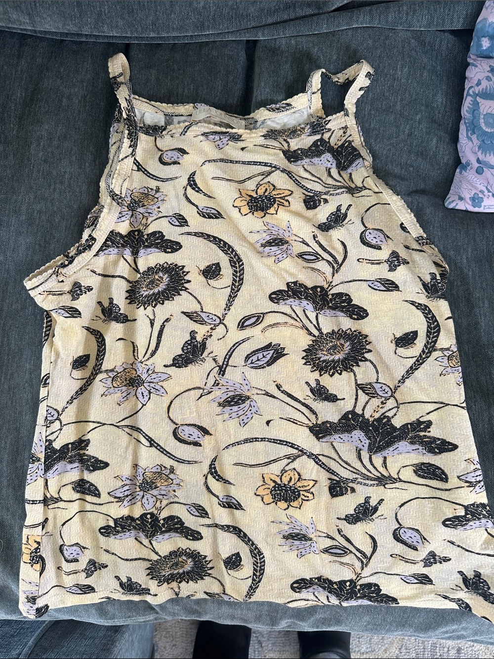 Ulla Johnson Yellow Floral Lace-Trim Camisole